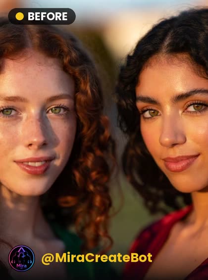 Zwei Frauen — das im Beispiel verwendete Ausgangsfoto