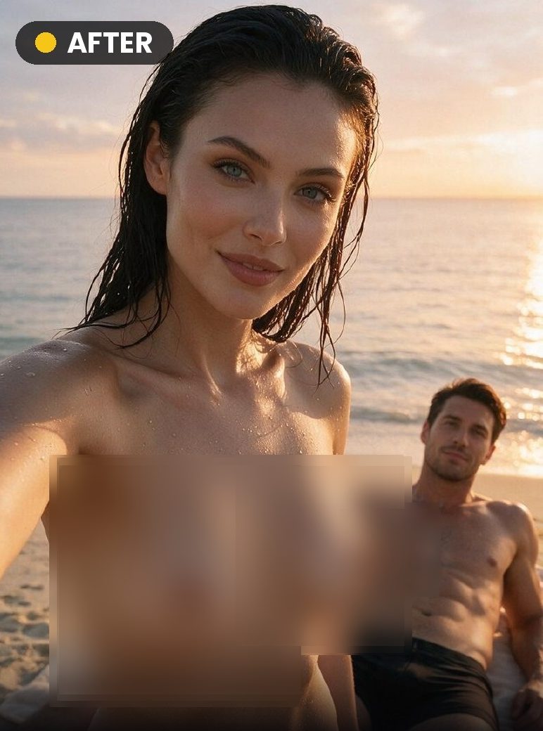 Beach — example output created with AI