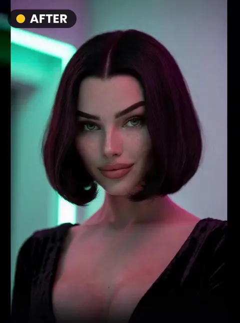 Lips Close — example output created with AI